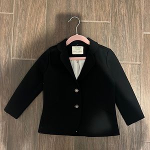 ZARA girl navy blue blazer with gold buttons and red detail! Size 5